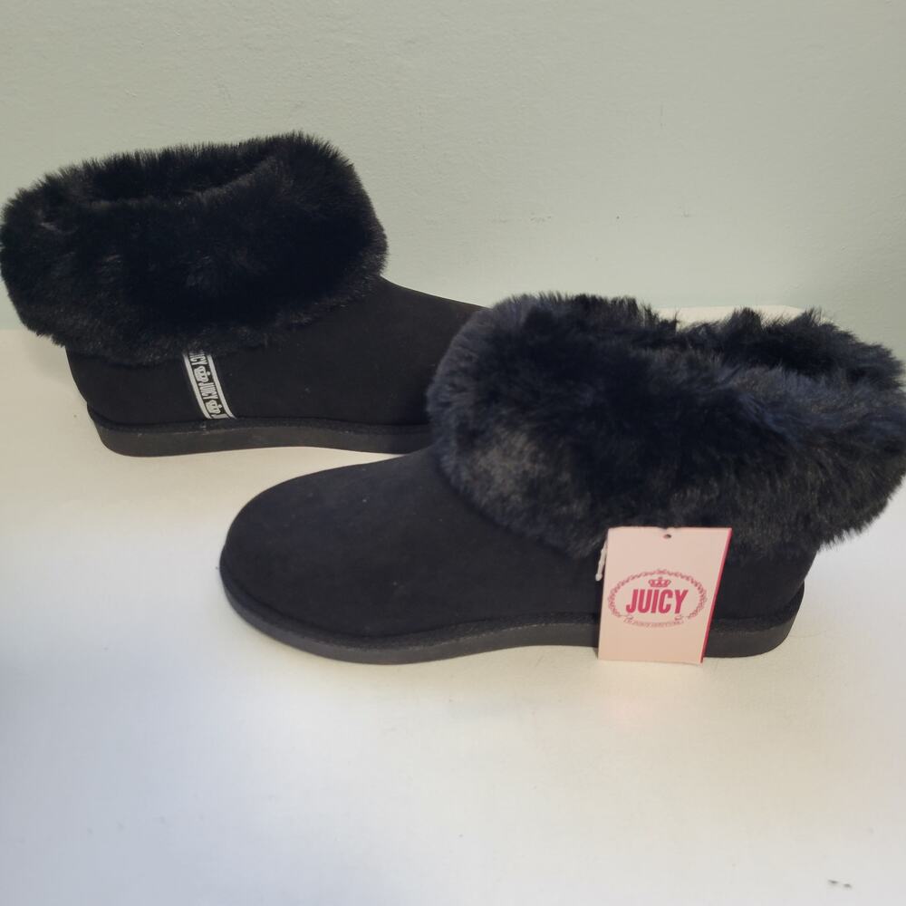 Juicy Couture Keera Black With Faux Fur Lining With Cuff Size 8 NWT 61326-2935 - Picture 6 of 7